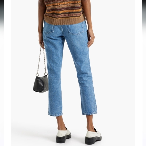 TRIARCHY Cropped Mid-rise Straight-leg Jeans Size 27 - Picture 2 of 13